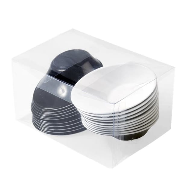 Bol de Plástico "Sodo" Blanco y Negro 50 ml (20 Unidades) Bol de Plástico "Sodo" Blanco y Negro 50 ml (20 Unidades)