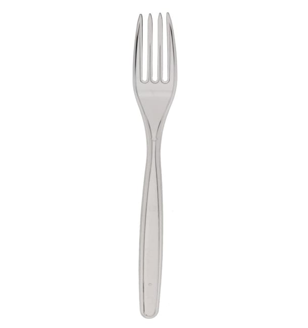 Tenedor de Plastico PS Transparente 175mm (600 Uds) Tenedor de Plastico PS Transparente 175mm (600 Uds)