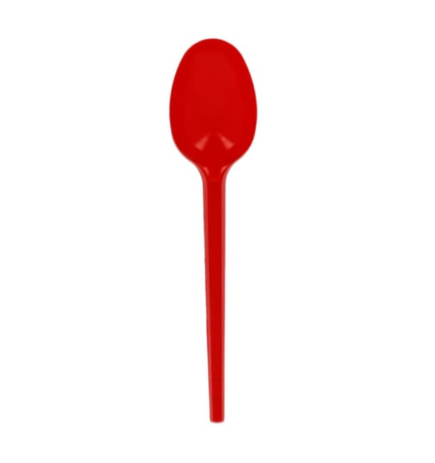 Cuchara de Plastico PS Rojo 165mm (20 Uds) Cuchara de Plastico PS Rojo 165mm (20 Uds)
