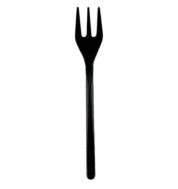 Minitenedor Plastico Degustacion Negro 100 mm (1500 Uds) Minitenedor Plastico Degustacion Negro 100 mm (1500 Uds)