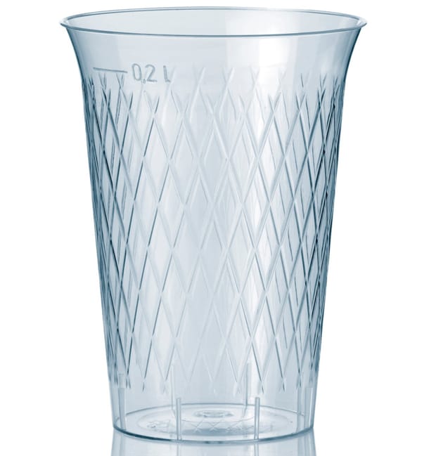 Vaso Inyectado Rombos PS 200 ml (1000 Uds) Vaso Inyectado Rombos PS 200 ml (1000 Uds)