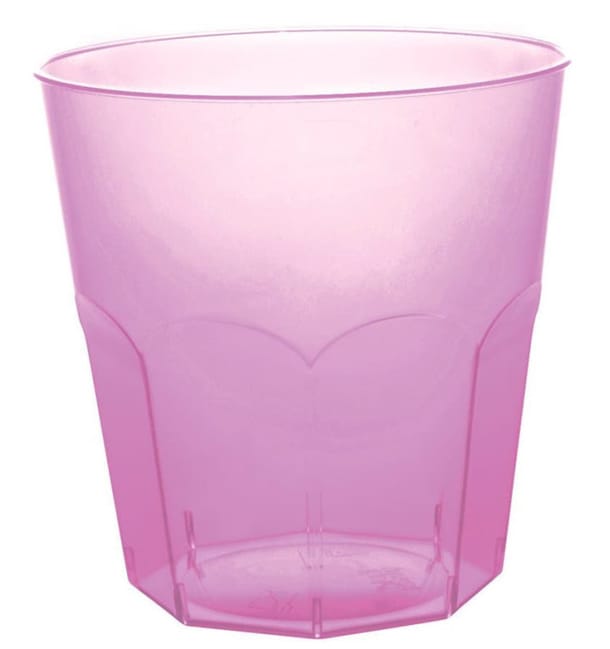 Vaso Plastico Lila Transp. PS Ø73mm 220ml (50 Uds)