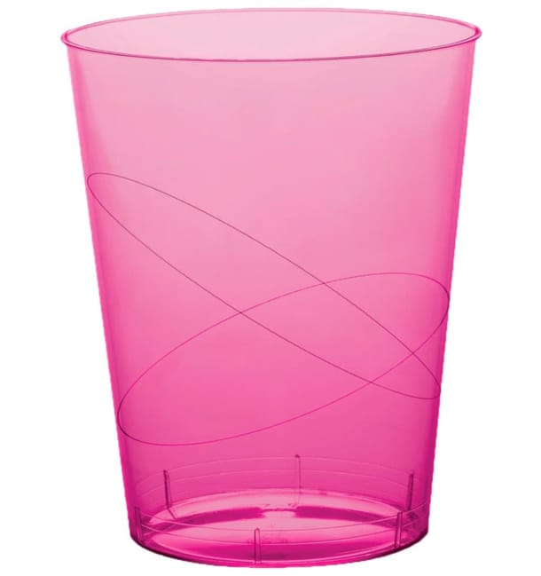 Vaso de Plastico Moon Fucsia Transp. PS 350ml (20 Uds) Vaso de Plastico Moon Fucsia Transp. PS 350ml (20 Uds)