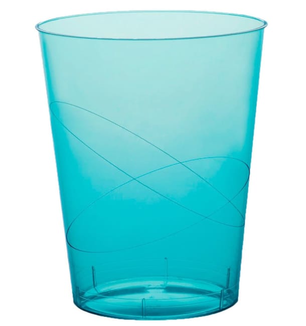 Vaso de Plastico Moon Turquesa Transp. PS 350ml (20 Uds) Vaso de Plastico Moon Turquesa Transp. PS 350ml (20 Uds)
