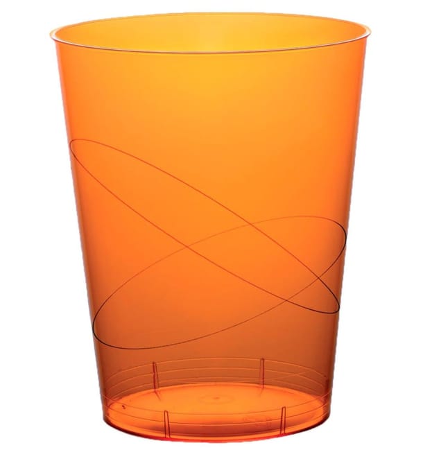 Vaso de Plastico Moon Naranja Transp. PS 350ml (200 Uds) Vaso de Plastico Moon Naranja Transp. PS 350ml (200 Uds)