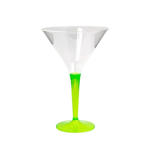 Copa de Plastico Cocktail Pie Verde 100 ml (6 Uds)