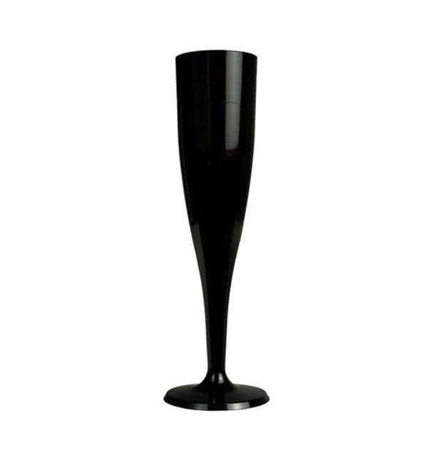 Copa de Plastico para Cava Negra 115ml (120 Uds)