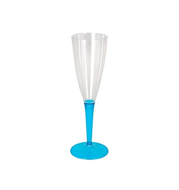 Copa de Plastico Cava Pie Turquesa 100ml (72 Uds) Copa de Plastico Cava Pie Turquesa 100ml (72 Uds)
