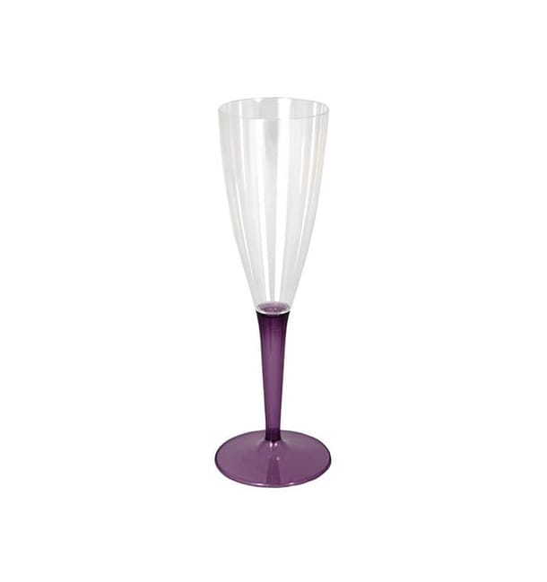 Copa de Plastico Cava Pie Berenjena 100ml (72 Uds) Copa de Plastico Cava Pie Berenjena 100ml (72 Uds)