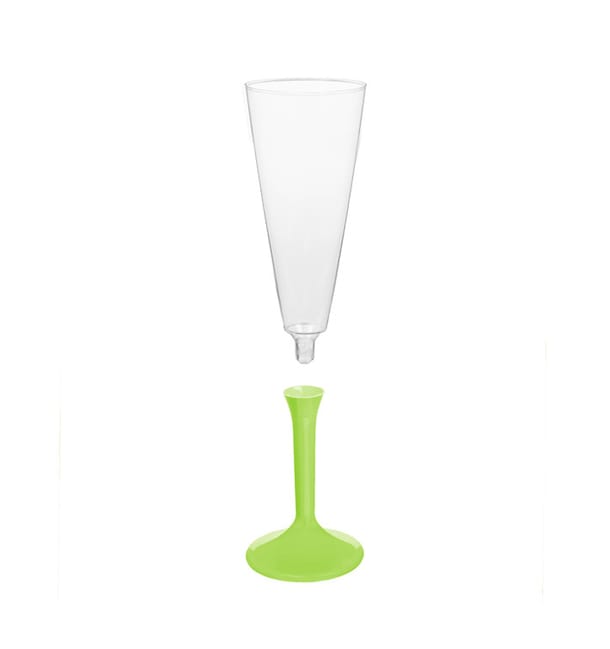 Copa de Plastico Cava con Pie Verde Lima 160ml (20 Uds) Copa de Plastico Cava con Pie Verde Lima 160ml (20 Uds)
