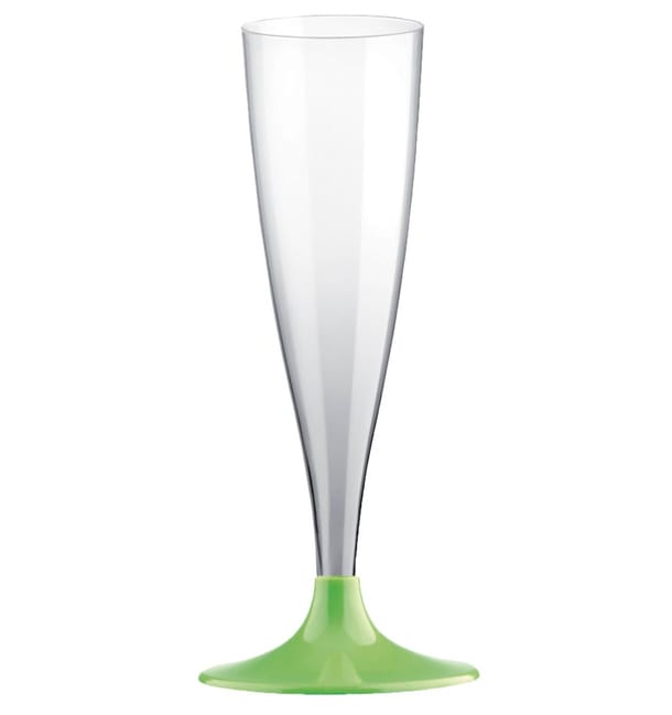 Copa de Plastico Cava con Pie Verde Lima 140ml (200 Uds) Copa de Plastico Cava con Pie Verde Lima 140ml (200 Uds)