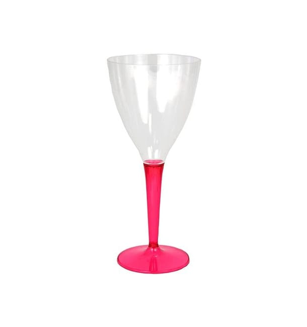 Copa de Plastico Vino Pie Frambuesa 130ml (60 Uds) Copa de Plastico Vino Pie Frambuesa 130ml (60 Uds)