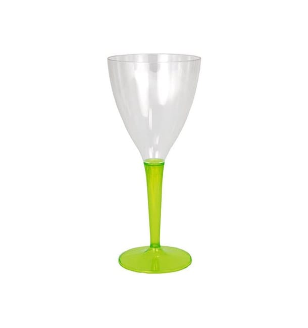 Copa de Plastico Vino Pie Verde 130ml (6 Uds) Copa de Plastico Vino Pie Verde 130ml (6 Uds)