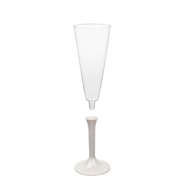 Copa de Plastico Cava con Pie Beige 160ml (20 Uds) Copa de Plastico Cava con Pie Beige 160ml (20 Uds)