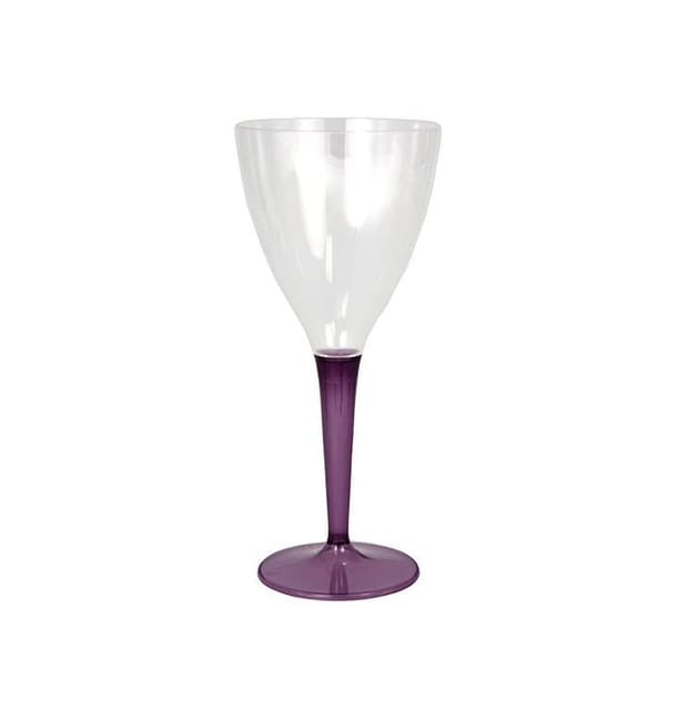 Copa de Plastico Vino Pie Berenjena 130ml (6 Uds) Copa de Plastico Vino Pie Berenjena 130ml (6 Uds)
