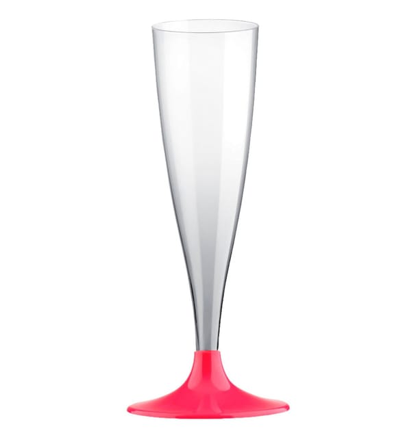 Copa de Plastico Cava con Pie Fucsia 140ml (20 Uds) Copa de Plastico Cava con Pie Fucsia 140ml (20 Uds)
