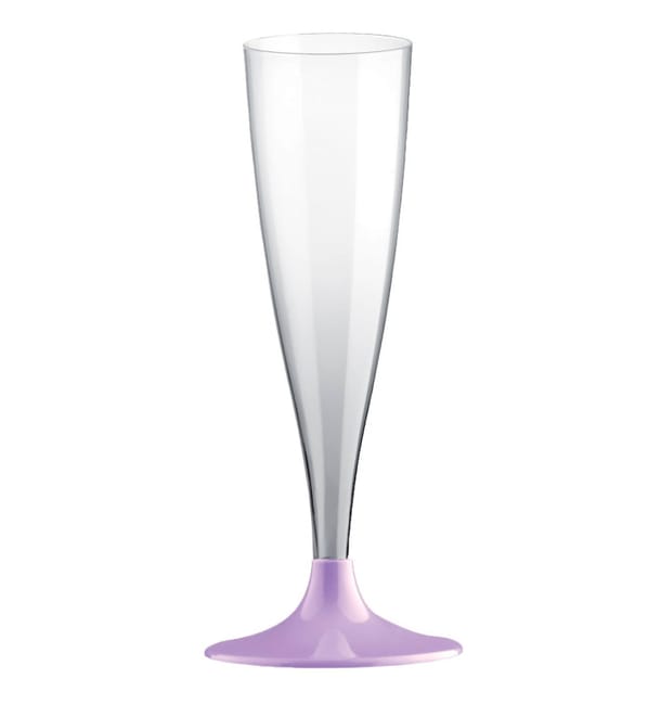 Copa de Plastico Cava con Pie Lila 140ml (200 Uds) Copa de Plastico Cava con Pie Lila 140ml (200 Uds)