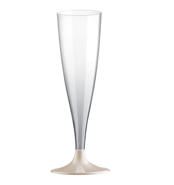 Copa de Plastico Cava con Pie Crema 140ml (20 Uds) Copa de Plastico Cava con Pie Crema 140ml (20 Uds)