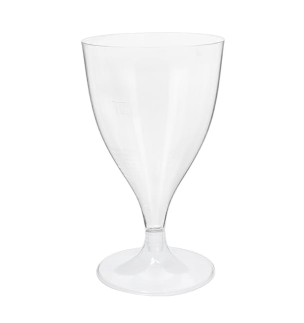 Copa de Plastico Vino con Pie Transparente 200ml (200 Uds) Copa de Plastico Vino con Pie Transparente 200ml (200 Uds)