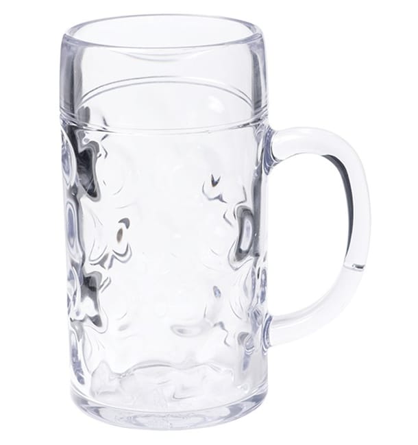 Jarra de Plastico para Cerveza Transp. Ø77mm 500ml (1 Ud) Jarra de Plastico para Cerveza Transp. Ø77mm 500ml (1 Ud)