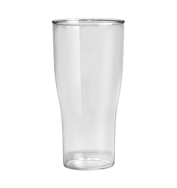 Vaso Reutilizable SAN Cerveza Transparente 400ml (80 Uds) Vaso Reutilizable SAN Cerveza Transparente 400ml (80 Uds)