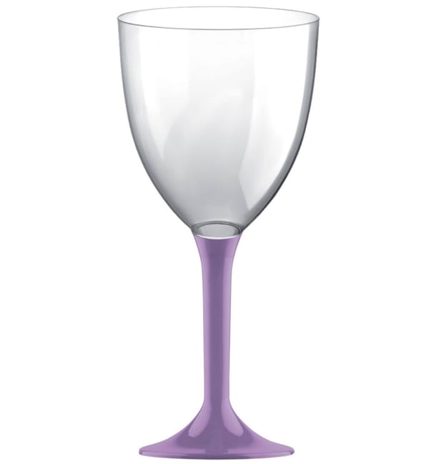 Copa de Plastico Vino con Pie Lila 300ml (20 Uds) Copa de Plastico Vino con Pie Lila 300ml (20 Uds)