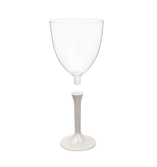 Copa de Plastico Vino con Pie Beige 300ml (20 Uds) Copa de Plastico Vino con Pie Beige 300ml (20 Uds)