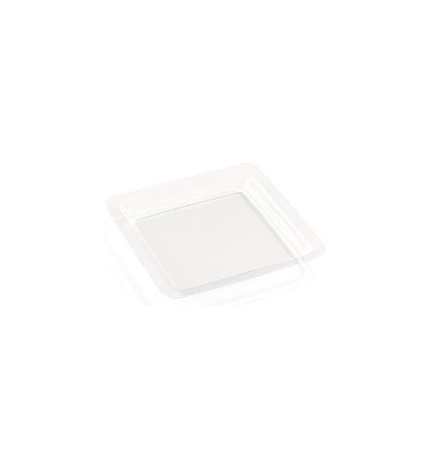 Plato Plastico Extra Rigido Transparente 22,5x22,5cm (200 Uds)