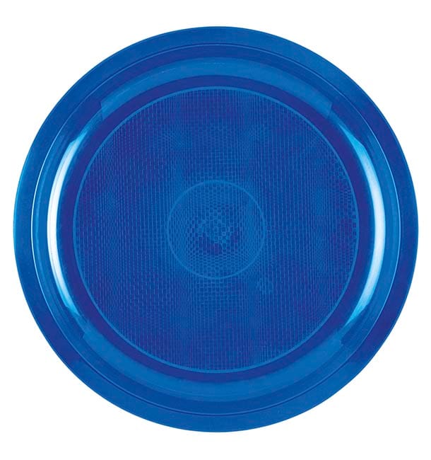 Plato de Plastico Azul Mediterraneo Round PP Ø290mm (300 Uds)