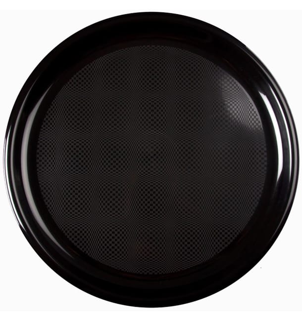 Plato de Plastico para Pizza Negro Round PP Ø350mm (12 Uds) Plato de Plastico para Pizza Negro Round PP Ø350mm (12 Uds)