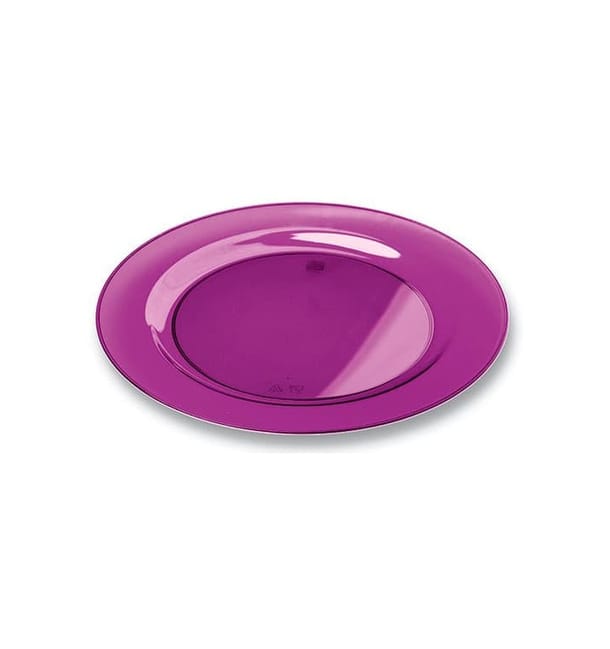 Plato Plastico Redondo Extra Rigido Berenjena 23cm (90 Uds) Plato Plastico Redondo Extra Rigido Berenjena 23cm (90 Uds)