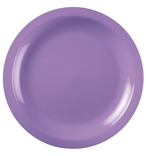 Plato de Plastico Llano Lila Round PP Ø220mm (50 Uds) Plato de Plastico Llano Lila Round PP Ø220mm (50 Uds)