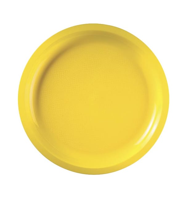 Plato Duro Reutilizable PP Amarillo Round Ø29cm (25 Uds)