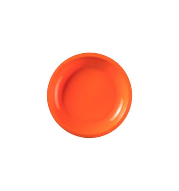 Plato de Plastico Llano Naranja Round PP Ø220mm (50 Uds) Plato de Plastico Llano Naranja Round PP Ø220mm (50 Uds)