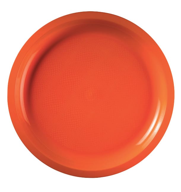 Plato de Plastico Naranja Round PP Ø290mm (25 Uds)