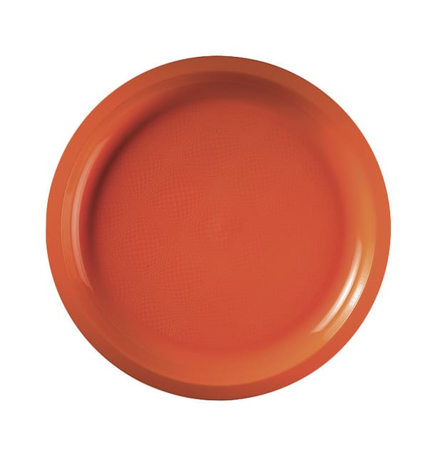 Plato Duro Reutilizable PP Naranja Round Ø29cm (25 Uds)