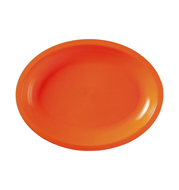 Bandeja Ovalada Naranja Round PP 315x220mm (150 Uds) Bandeja Ovalada Naranja Round PP 315x220mm (150 Uds)