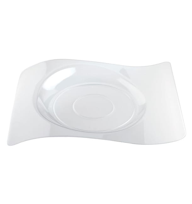 Plato de Plastico "Forma" Transparente 22x18 cm (12 Uds) Plato de Plastico "Forma" Transparente 22x18 cm (12 Uds)