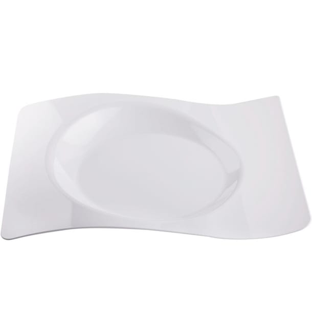 Plato de Plastico "Forma" Blanco 28x23 cm (12 Uds) Plato de Plastico "Forma" Blanco 28x23 cm (12 Uds)