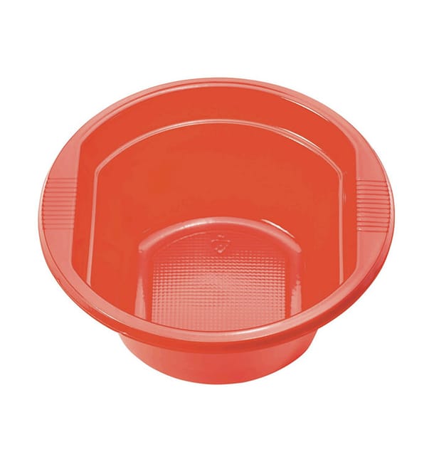 Bol de Plastico PS Rojo 250 ml Ø12cm (30 Uds)