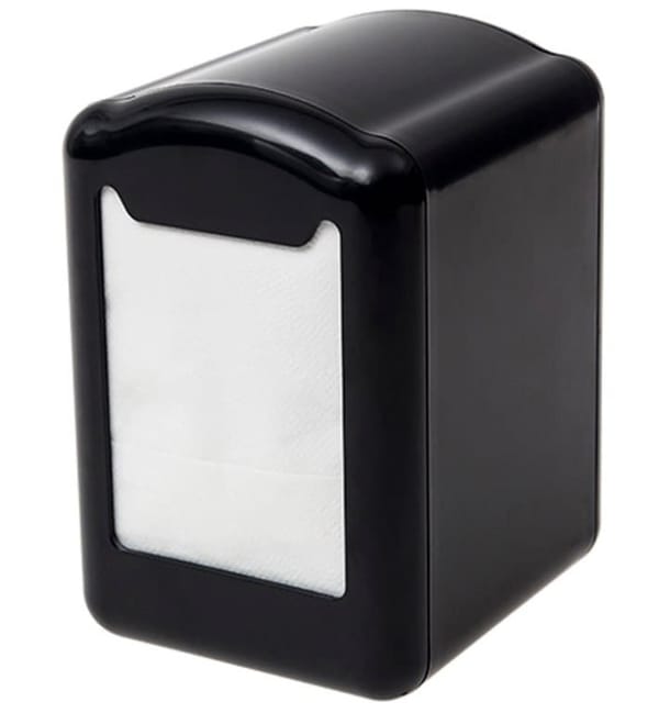 Dispensador Servilletero Plástico Negro Miniservis 17x17 (1 Ud) Dispensador Servilletero Plástico Negro Miniservis 17x17 (1 Ud)