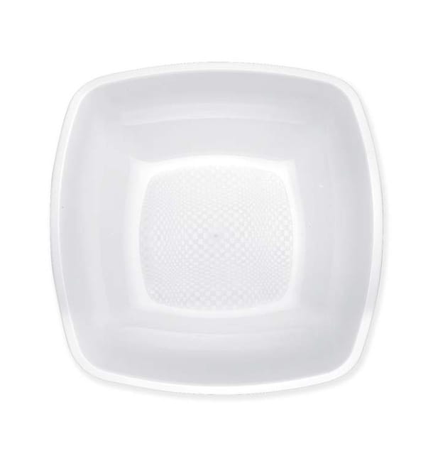 Plato de Plastico Hondo Blanco Square PP 180mm (25 Uds) Plato de Plastico Hondo Blanco Square PP 180mm (25 Uds)