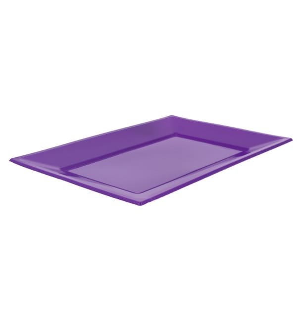 Bandeja de Plastico Lila 330x225mm (3 Uds) Bandeja de Plastico Lila 330x225mm (3 Uds)