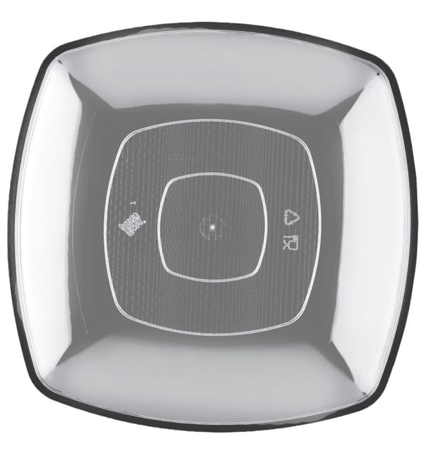Plato de Plastico Llano Transp. Square PS 300mm (12 Uds) Plato de Plastico Llano Transp. Square PS 300mm (12 Uds)