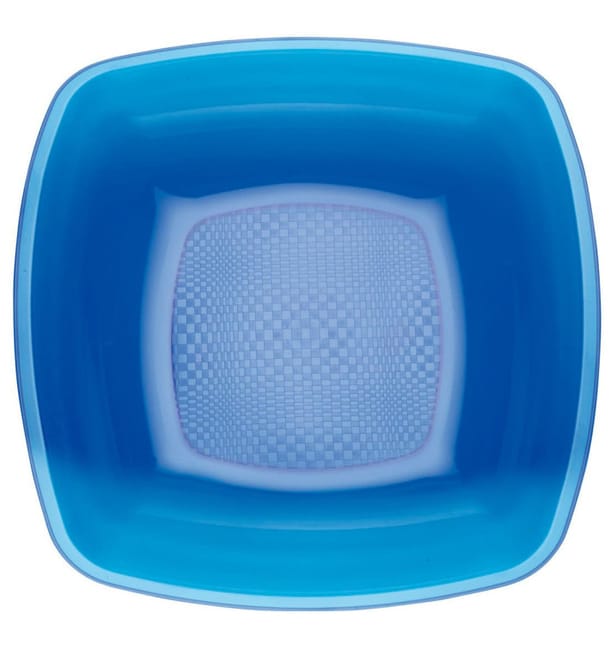 Plato de Plastico Hondo Azul Transp. Square PS 180mm (25 Uds) Plato de Plastico Hondo Azul Transp. Square PS 180mm (25 Uds)