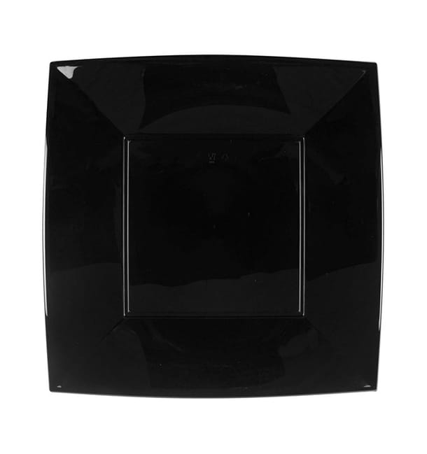 Plato de Plastico Llano Negro Nice PP 290mm (72 Uds) Plato de Plastico Llano Negro Nice PP 290mm (72 Uds)