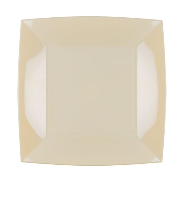 Plato de Plastico Llano Crema Nice PP 230mm (150 Uds) Plato de Plastico Llano Crema Nice PP 230mm (150 Uds)