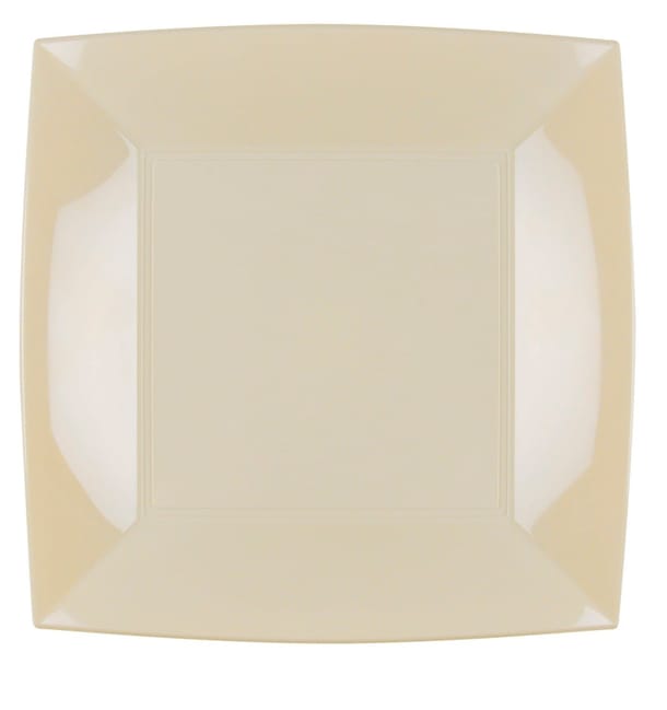 Plato de Plastico Llano Crema Nice PP 290mm (12 Uds) Plato de Plastico Llano Crema Nice PP 290mm (12 Uds)