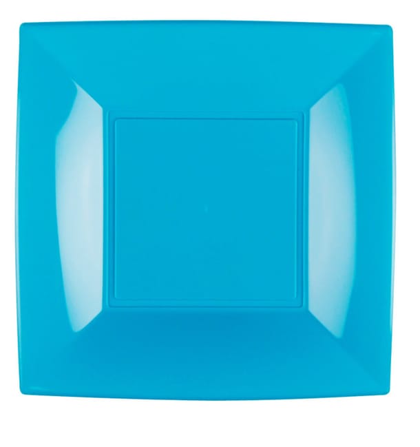 Plato de Plastico Llano Turquesa Nice PP 290mm (72 Uds) Plato de Plastico Llano Turquesa Nice PP 290mm (72 Uds)