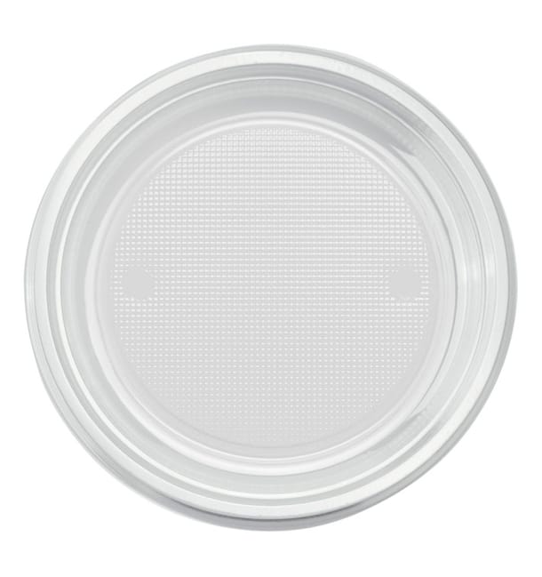 Plato de Plastico PS Llano Transparente Ø220mm (780 Uds)